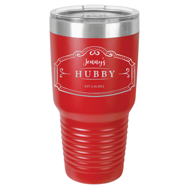 Hubby Anniversary 30oz Ringneck Tumbler